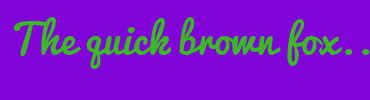 Image with Font Color 3BB826 and Background Color 8105D8